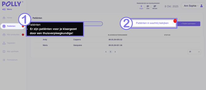 1 Accepteren patiënt TVK
