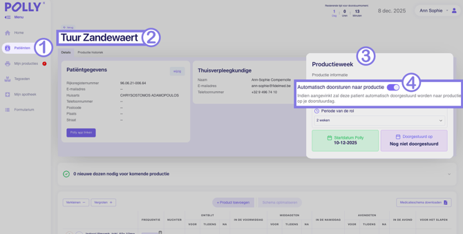 Automatisch opsturen_